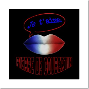 JE TAIME FRENCH KISS DE COUBERTIN Posters and Art